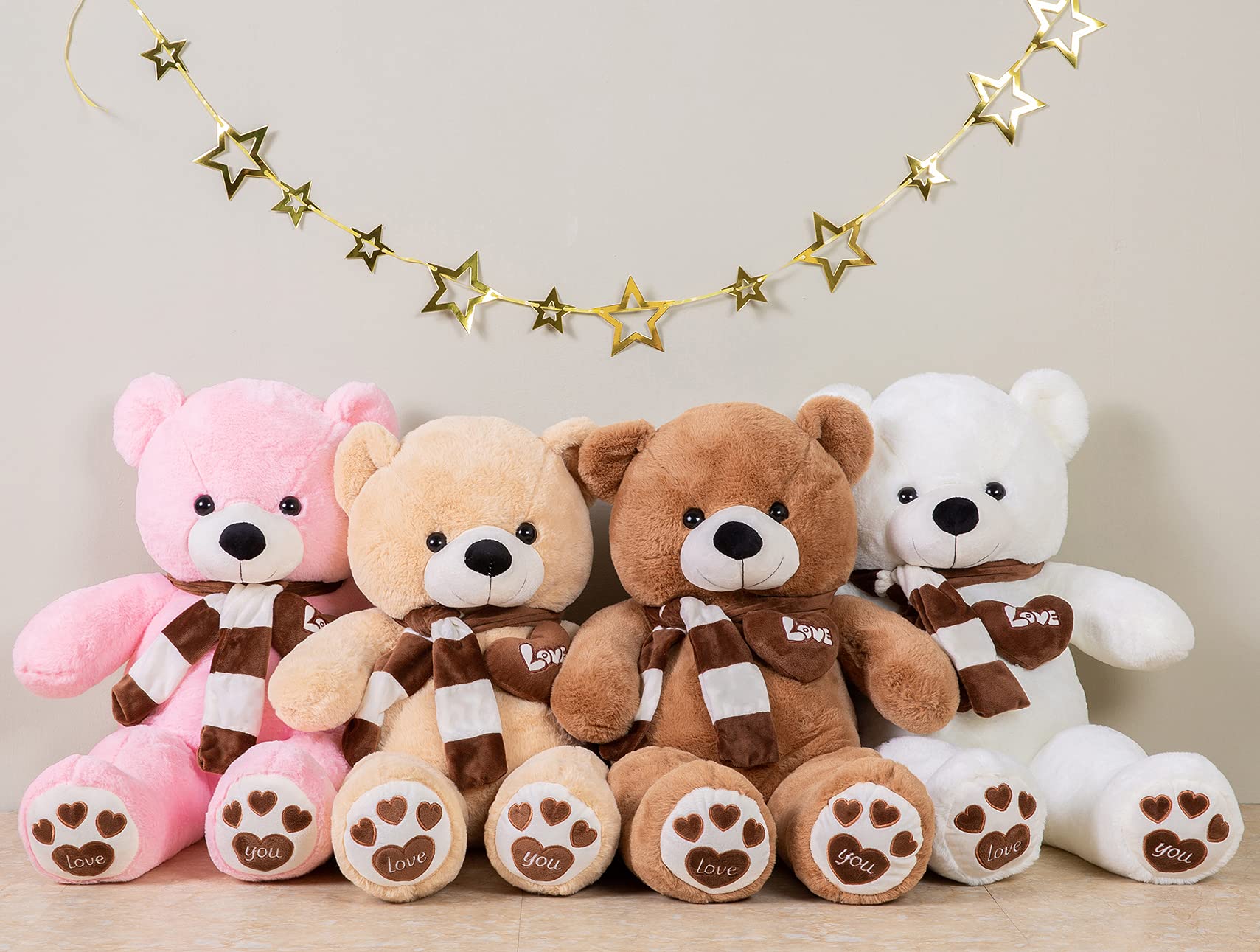 100cm Giant Teddy Bear Plush with Heart – Dark Brown, Soft Stuffed Toy Gift