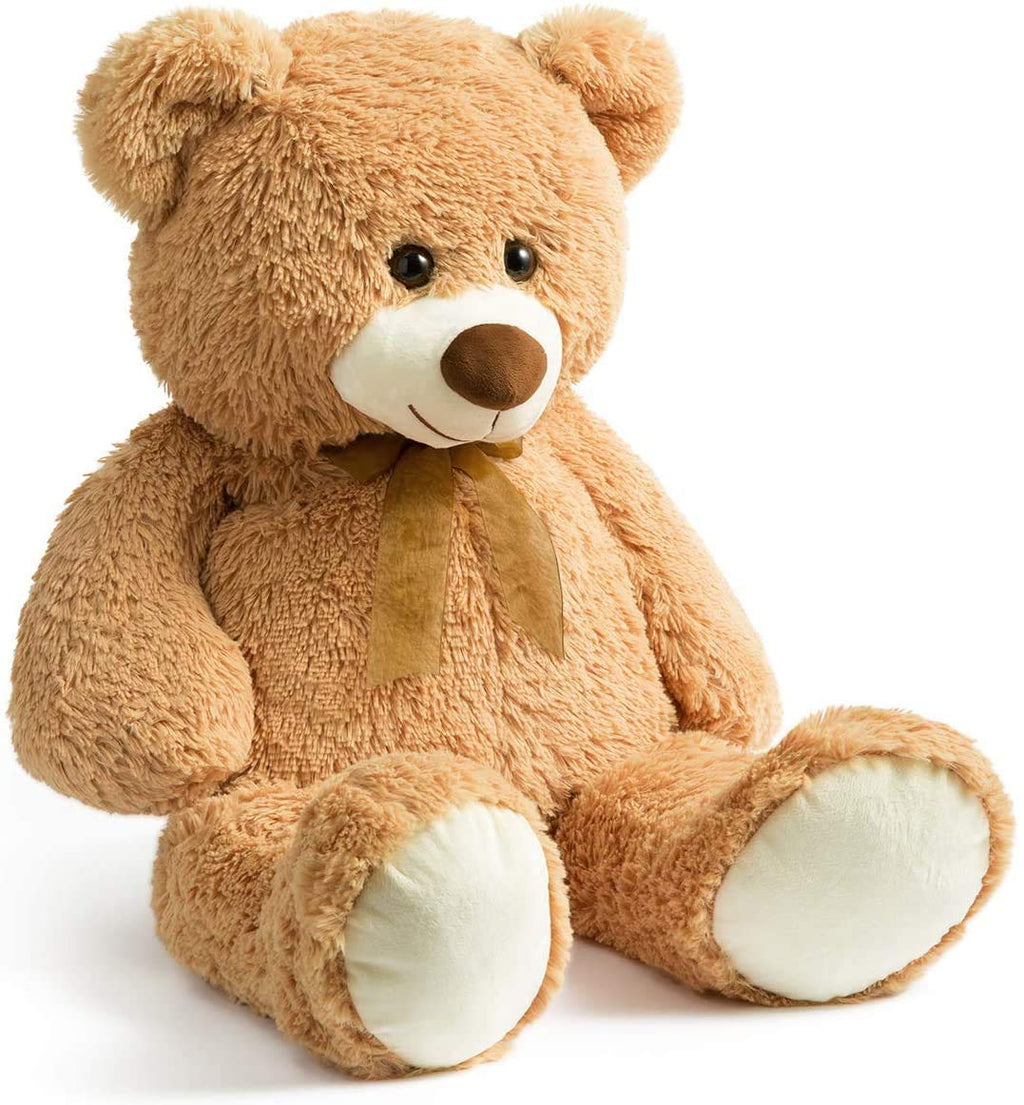 90cm Giant Teddy Bear Plush – Tan, Soft Stuffed Animal Toy Gift