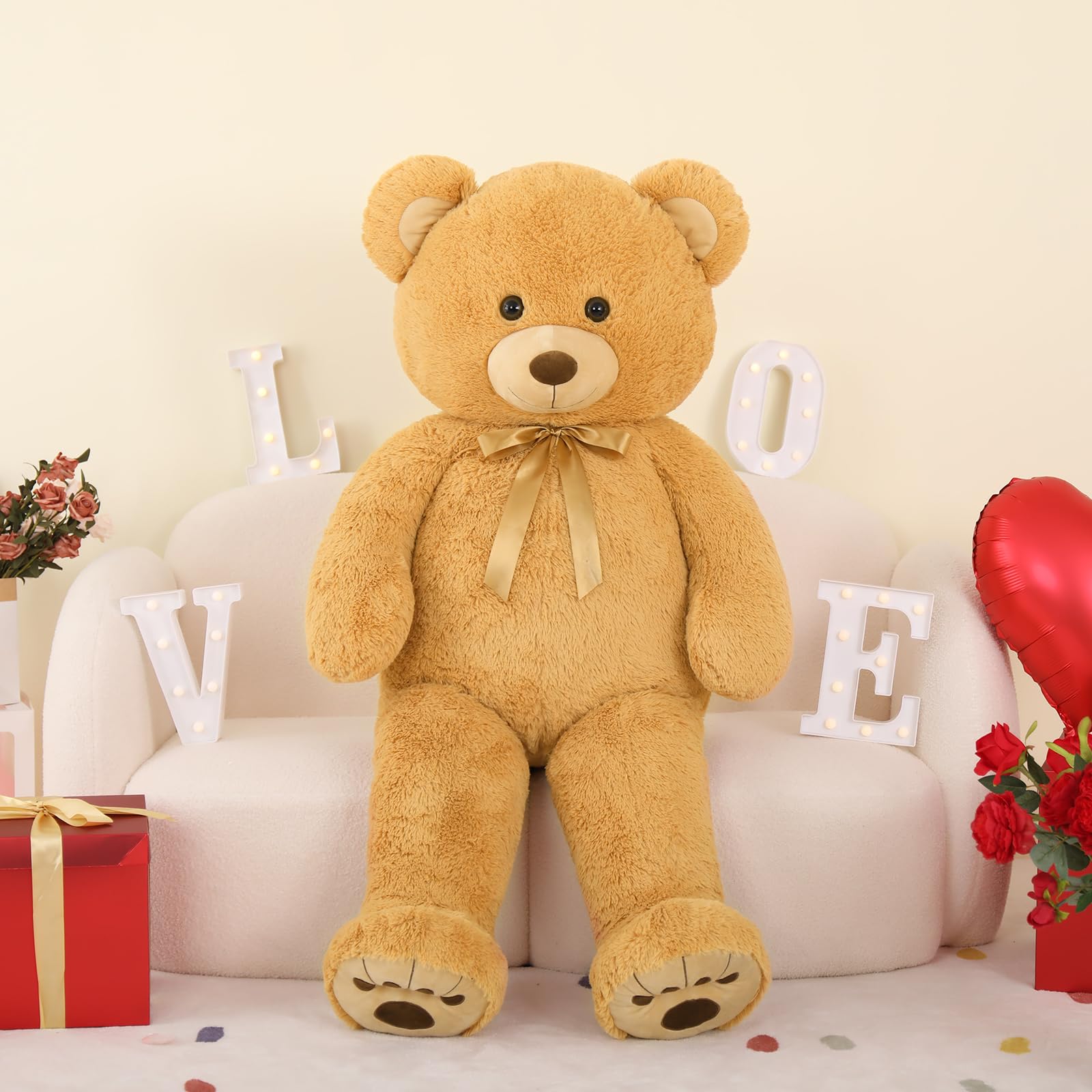 130cm Giant Teddy Bear Plush – Brown XXL Soft Stuffed Toy Gift