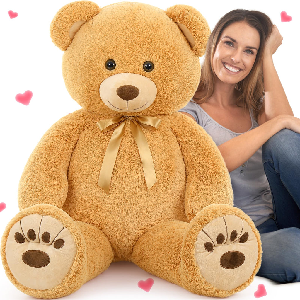 130cm Giant Teddy Bear Plush – Brown XXL Soft Stuffed Toy Gift