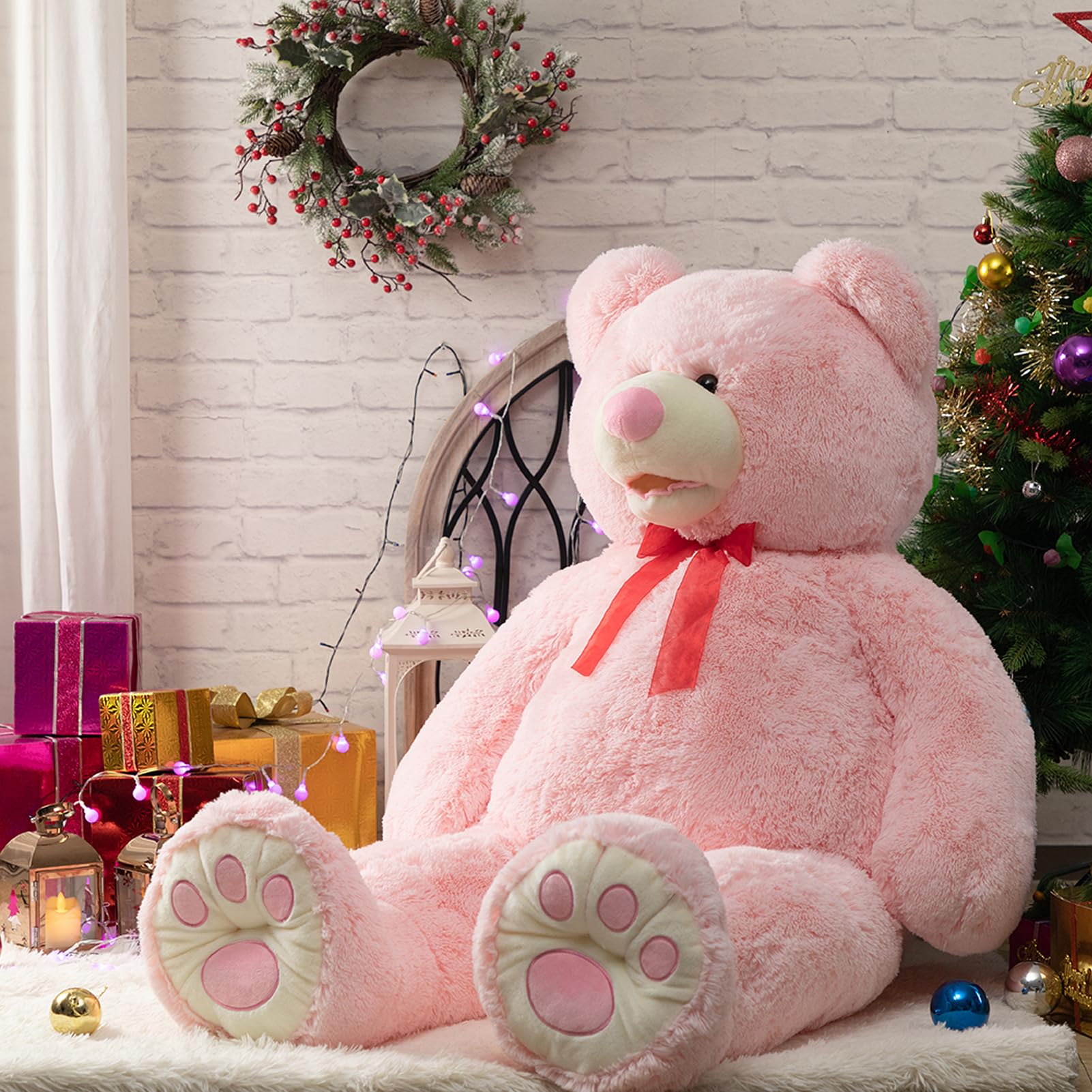150cm Giant Teddy Bear Plush – Light Pink, Extra Large Soft Stuffed Toy
