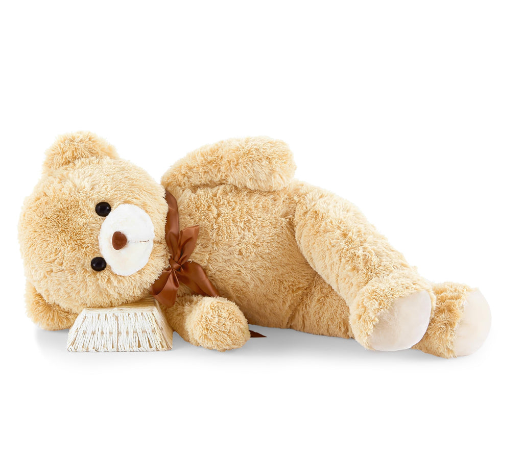90cm Giant Teddy Bear Plush – Light Brown, Soft Stuffed Animal Toy Gift