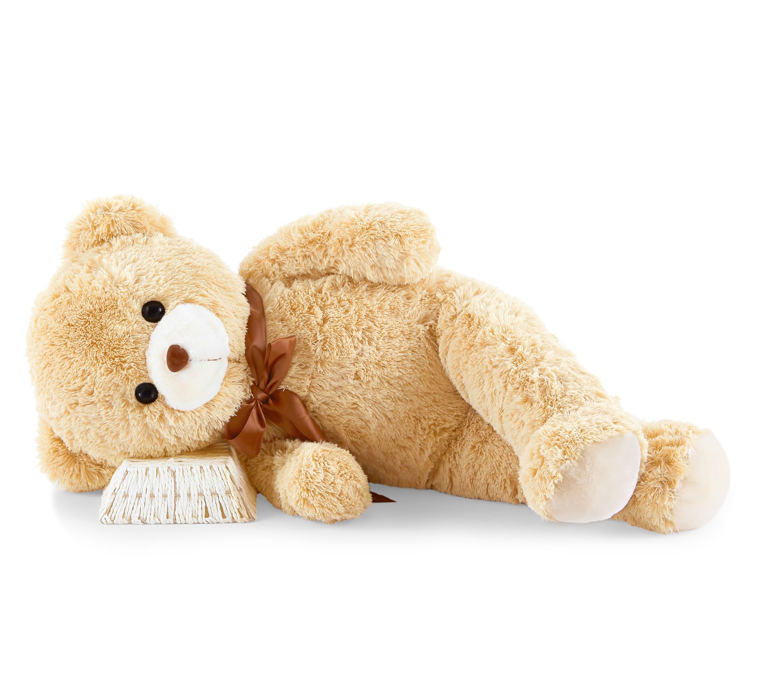 90cm Giant Teddy Bear Plush – Light Brown, Soft Stuffed Animal Toy Gift