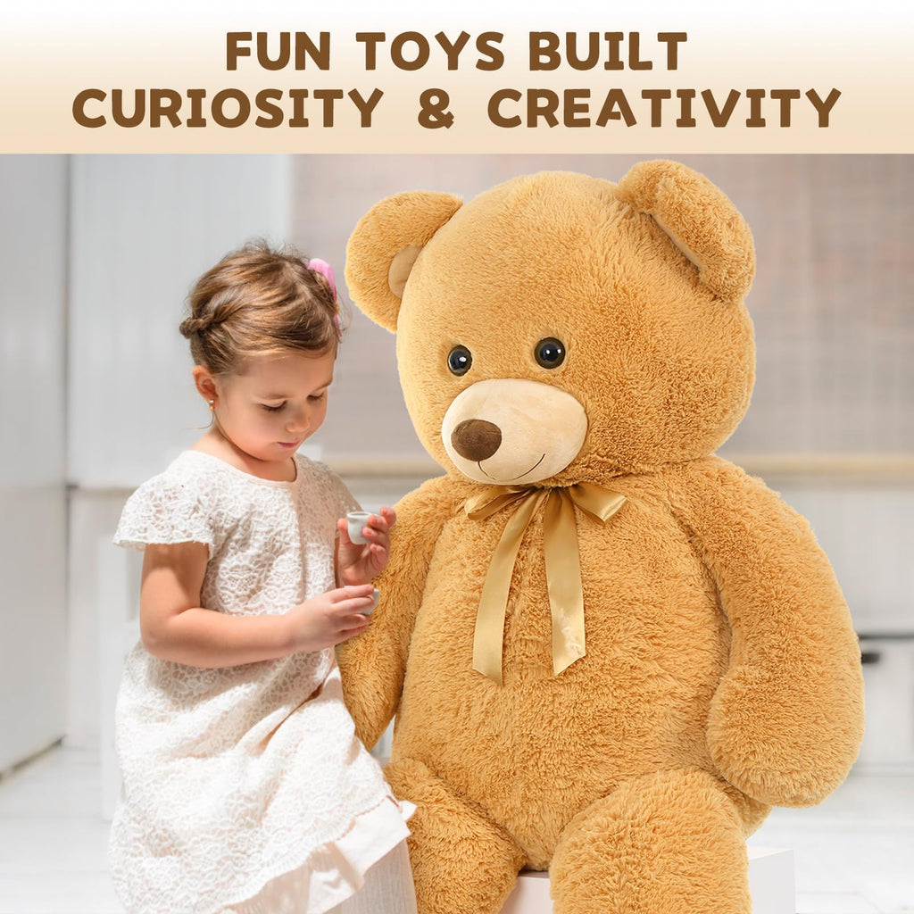130cm Giant Teddy Bear Plush – Brown XXL Soft Stuffed Toy Gift