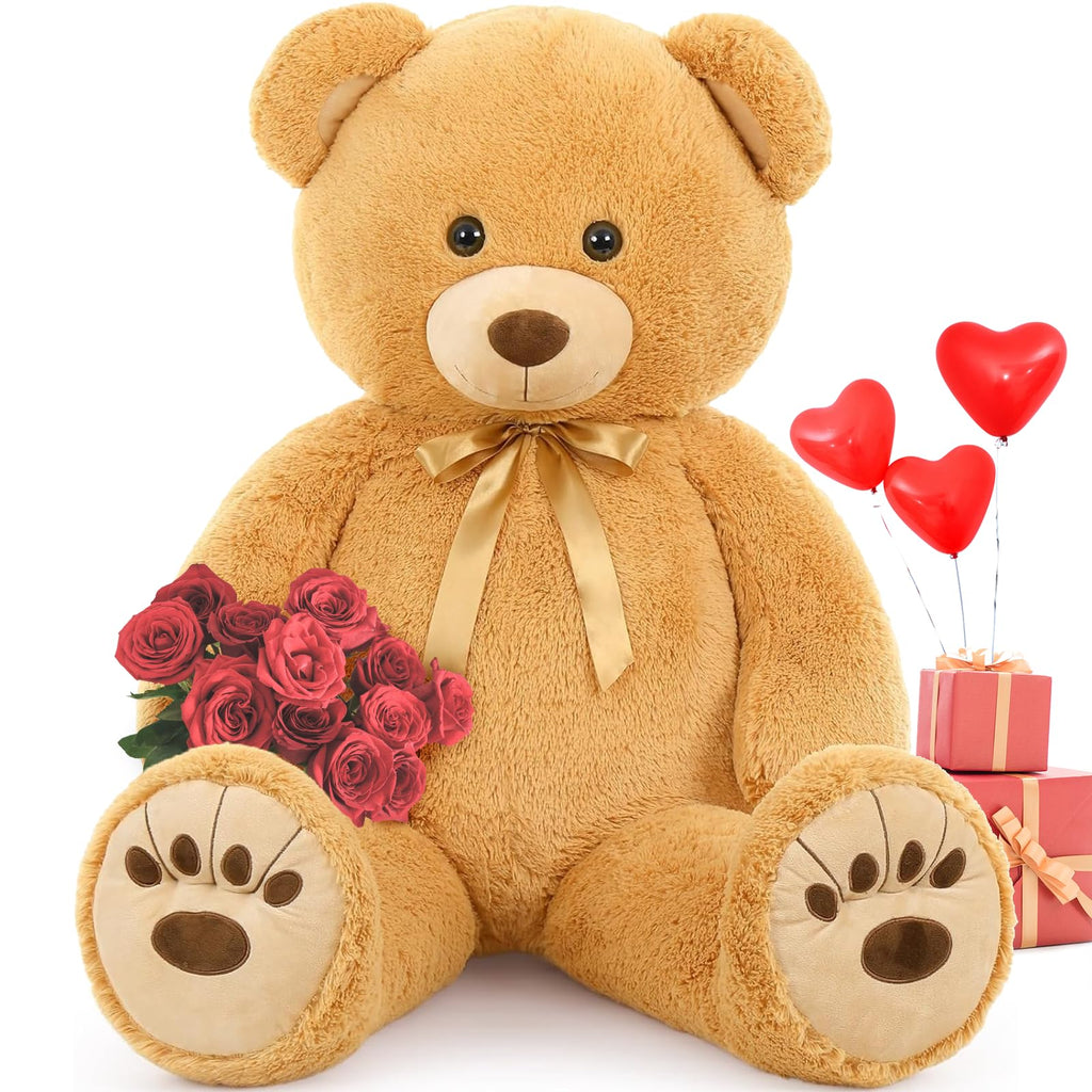 130cm Giant Teddy Bear Plush – Brown XXL Soft Stuffed Toy Gift